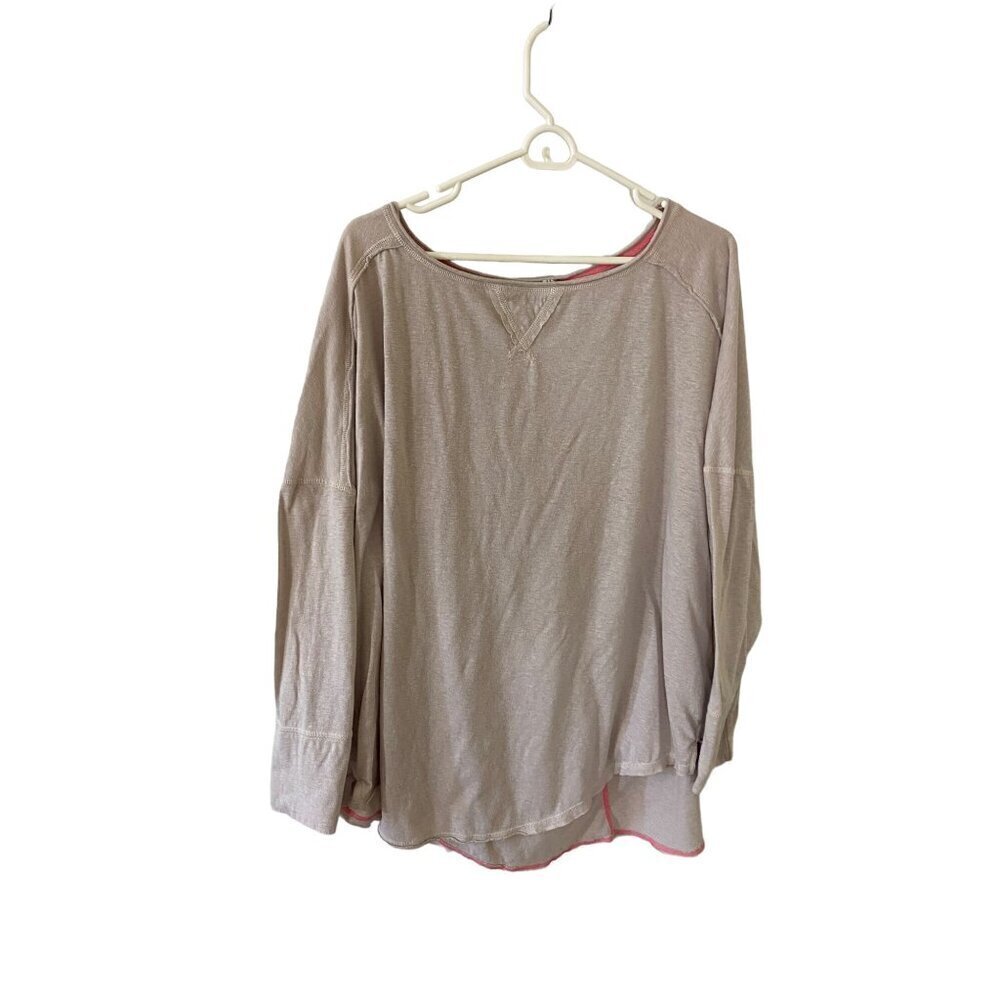 Intimately Free People Women's Beige Long Sleeve Pullover Top - Medium